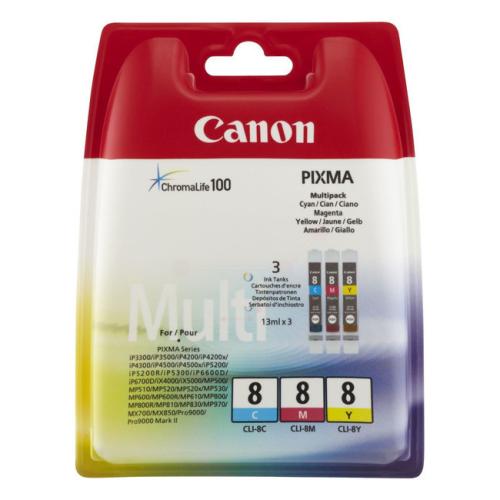 Canon Mustepatruuna syani / magenta / keltainen (0621B029 / CLI8) (multipack)