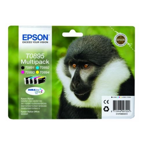 Epson Mustepatruuna musta / syani / magenta / keltainen (C13T08954011 / T0895) (multipack)