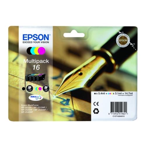 Epson Mustepatruuna musta / syani / magenta / keltainen (C13T16264010 / 16) (multipack)