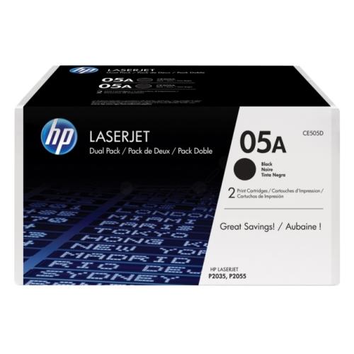 HP Väriainekasetti musta (CE505D / 05A) (Kaksoispakkaus)