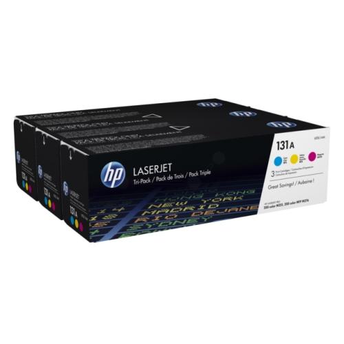 HP Väriainekasetti syani / magenta / keltainen (U0SL1AM / 131A) (rainbow kit)