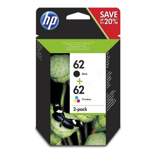 HP Mustepatruuna musta / väri (N9J71AE / 62) (Kaksoispakkaus, multipack)