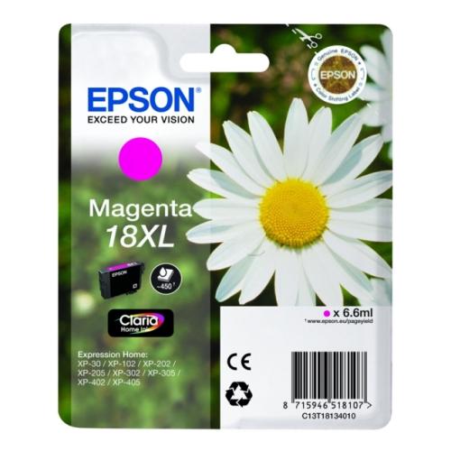 Epson Mustepatruuna magenta (C13T18134012 / 18XL) (korkea kapasiteetti)