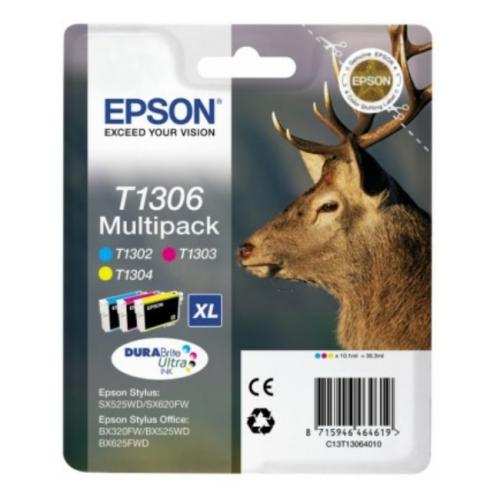 Epson Mustepatruuna syani / magenta / keltainen (C13T13064012 / T1306) (multipack)