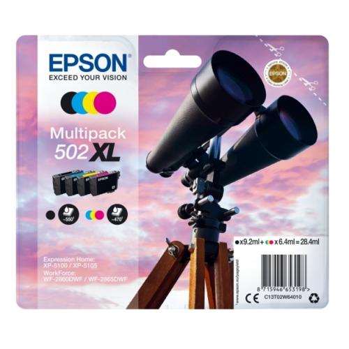 Epson Mustepatruuna musta / syani / magenta / keltainen (C13T02W64010 / 502XL) (multipack, korkea kapasiteetti)