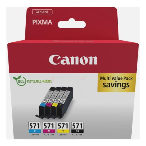 Canon Mustepatruuna musta / syani / magenta / keltainen (0386C005 / CLI571) (multipack)