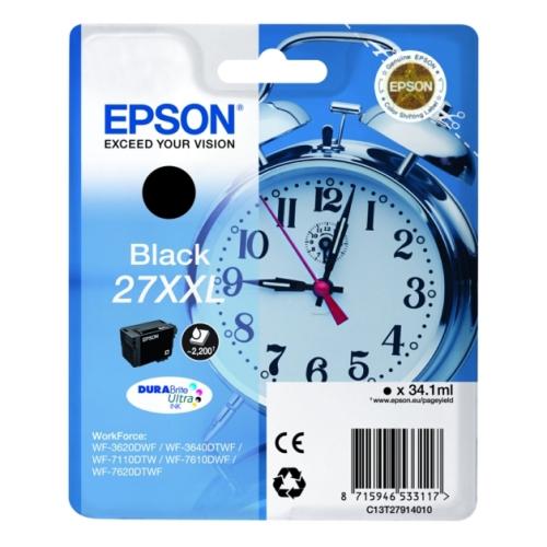 Epson Mustepatruuna musta (C13T27914012 / 27XXL) (korkea kapasiteetti)