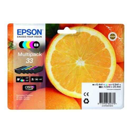 Epson Mustepatruuna musta / musta kuva / syani / magenta / keltainen (C13T33374011 / 33) (multipack)