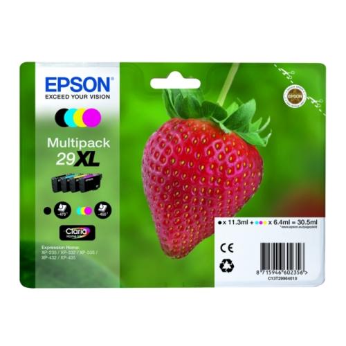 Epson Mustepatruuna musta / syani / magenta / keltainen (C13T29964012 / 29XL) (multipack, korkea kapasiteetti)