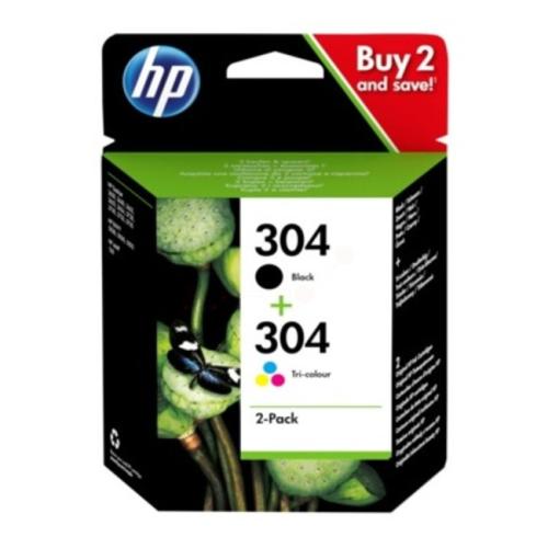 HP Mustepatruuna musta / väri (3JB05AE / 304) (Kaksoispakkaus, multipack)