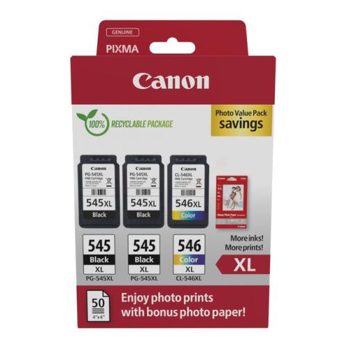 Canon Mustepatruuna musta / väri (8286B015 / PG545XL+CL546XL) (Kaksoispakkaus, multipack, korkea kapasiteetti)