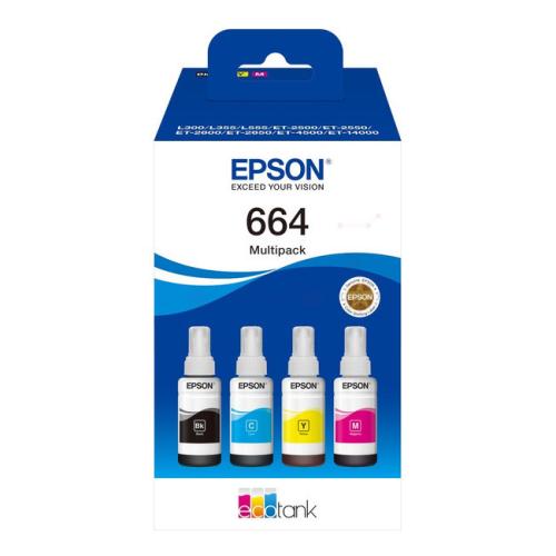 Epson Mustepatruuna musta / syani / magenta / keltainen (C13T664640 / 664) (multipack)