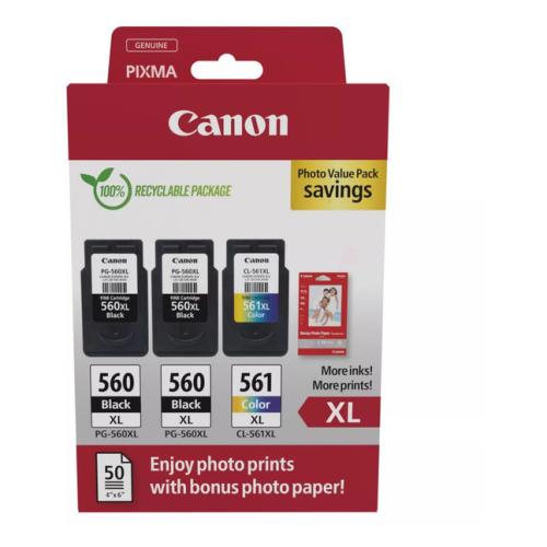 Canon Mustepatruuna musta / väri (3712C012 / PG560XL+CL561XL) (multipack)