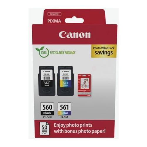 Canon Mustepatruuna musta / väri (3713C008 / PG560+CL561) (Kaksoispakkaus, multipack)