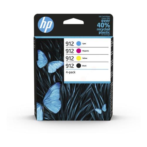 HP Mustepatruuna musta / syani / magenta / keltainen (6ZC74AE / 912) (multipack)