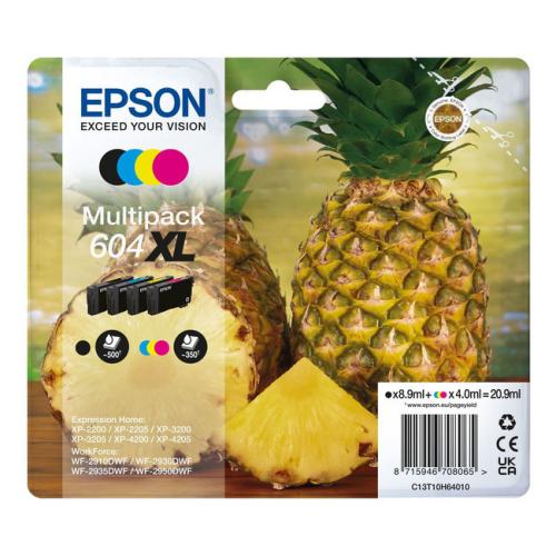 Epson Mustepatruuna musta / syani / magenta / keltainen (C13T10H64010 / 604XL) (multipack, korkea kapasiteetti)