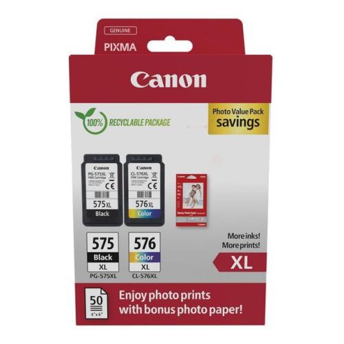 Canon Mustepatruuna musta / väri (5437C006 / PG575XL+CL576XL) (Kaksoispakkaus, multipack, korkea kapasiteetti)