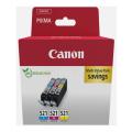 Canon Mustepatruuna syani / magenta / keltainen (2934B010 / CLI521) (multipack)